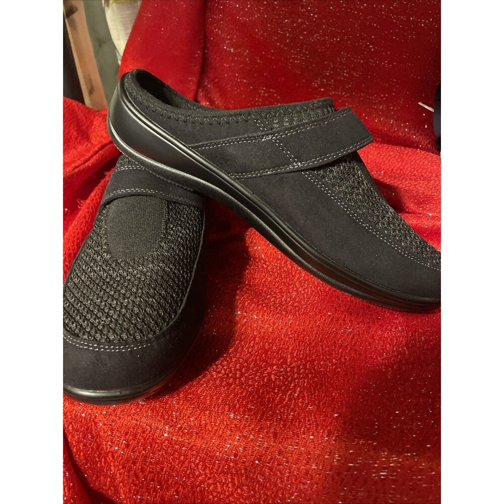 OrthoFeet Louise 736 Womens Size 10(B) Mule Black Mesh Orthopedic Slipper Clog